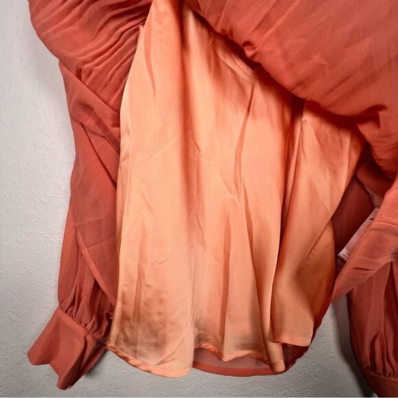 7 for all mankind NWT sheer long sleeve button down top with cami 🌺 XS - Picture 3 of 6